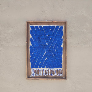 Art Mural en Tapis Traditionnel et Bois de Noyer 100 X 76 X 5cm Art Mural en Tapis Traditionnel et Bois de Noyer 100 X 76 X 5cm