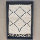 Art Mural en Tapis Traditionnel et Bois de Noyer 100 X 76 X 5cm