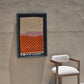 Art Mural en Tapis Traditionnel et Bois de Noyer 100 X 76 X 5cm