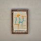 Art Mural en Tapis Traditionnel et Bois de Noyer 100 X 76 X 5cm