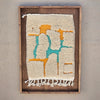 Art Mural en Tapis Traditionnel et Bois de Noyer 100 X 76 X 5cm