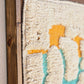 Art Mural en Tapis Traditionnel et Bois de Noyer 100 X 76 X 5cm