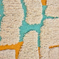 Art Mural en Tapis Traditionnel et Bois de Noyer 100 X 76 X 5cm