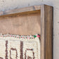Art Mural en Tapis Traditionnel et Bois de Noyer 100 X 76 X 5cm