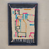 Art Mural en Tapis Traditionnel et Bois de Noyer 100 X 76 X 5cm