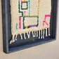 Art Mural en Tapis Traditionnel et Bois de Noyer 100 X 76 X 5cm