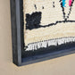 Art Mural en Tapis Traditionnel et Bois de Noyer 100 X 76 X 5cm