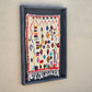 Art Mural en Tapis Traditionnel et Bois de Noyer 100 X 76 X 5cm