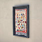 Art Mural en Tapis Traditionnel et Bois de Noyer 100 X 76 X 5cm