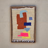 Art Mural en Tapis Traditionnel et Bois de Noyer 100 X 76 X 5cm