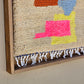 Art Mural en Tapis Traditionnel et Bois de Noyer 100 X 76 X 5cm