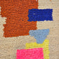 Art Mural en Tapis Traditionnel et Bois de Noyer 100 X 76 X 5cm