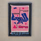 Art Mural en Tapis Traditionnel et Bois de Noyer 100 X 76 X 5cm