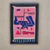 Art Mural en Tapis Traditionnel et Bois de Noyer 100 X 76 X 5cm
