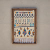 Art Mural en Tapis Traditionnel et Bois de Noyer 100 X 76 X 5cm
