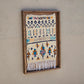 Art Mural en Tapis Traditionnel et Bois de Noyer 100 X 76 X 5cm