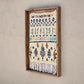 Art Mural en Tapis Traditionnel et Bois de Noyer 100 X 76 X 5cm