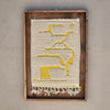 Art Mural en Tapis Traditionnel et Bois de Noyer 100 X 76 X 5cm