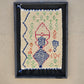Art Mural en Tapis Traditionnel et Bois de Noyer 100 X 76 X 5cm