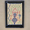 Art Mural en Tapis Traditionnel et Bois de Noyer 100 X 76 X 5cm