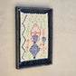 Art Mural en Tapis Traditionnel et Bois de Noyer 100 X 76 X 5cm