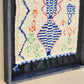 Art Mural en Tapis Traditionnel et Bois de Noyer 100 X 76 X 5cm