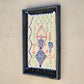 Art Mural en Tapis Traditionnel et Bois de Noyer 100 X 76 X 5cm