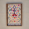 Art Mural en Tapis Traditionnel et Bois de Noyer 100 X 76 X 5cm