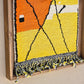 Art Mural en Tapis Traditionnel et Bois de Noyer 100 X 76 X 5cm