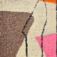 Art Mural en Tapis Traditionnel et Bois de Noyer 100 X 76 X 5cm