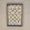 Art Mural en Tapis Traditionnel et Bois de Noyer 100 X 76 X 5cm