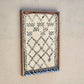 Art Mural en Tapis Traditionnel et Bois de Noyer 100 X 76 X 5cm