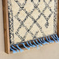 Art Mural en Tapis Traditionnel et Bois de Noyer 100 X 76 X 5cm