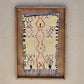 Art Mural en Tapis Traditionnel et Bois de Noyer 100 X 76 X 5cm