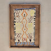 Art Mural en Tapis Traditionnel et Bois de Noyer 100 X 76 X 5cm