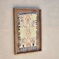 Art Mural en Tapis Traditionnel et Bois de Noyer 100 X 76 X 5cm