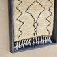 Art Mural en Tapis Traditionnel et Bois de Noyer 100 X 76 X 5cm