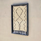 Art Mural en Tapis Traditionnel et Bois de Noyer 100 X 76 X 5cm