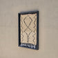 Art Mural en Tapis Traditionnel et Bois de Noyer 100 X 76 X 5cm